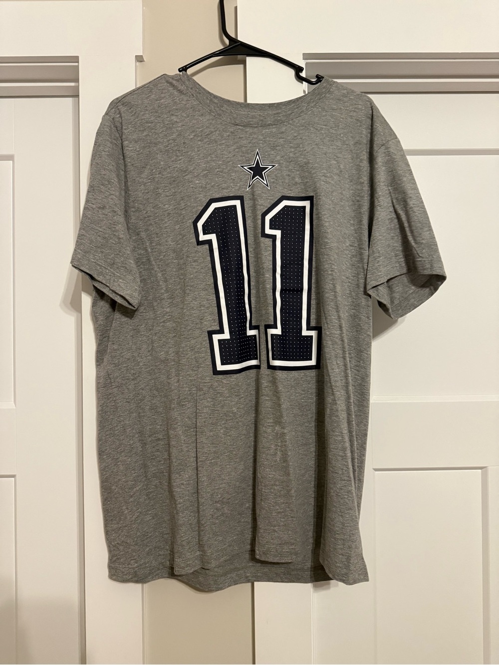 Nike Gray Dallas Cowboys #11 Short Sleeve Tee - Navy Accents